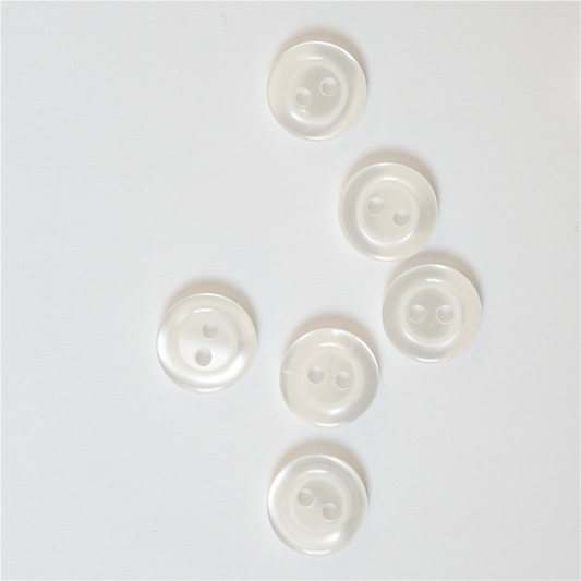 Bouton synthétique blanc 11mm