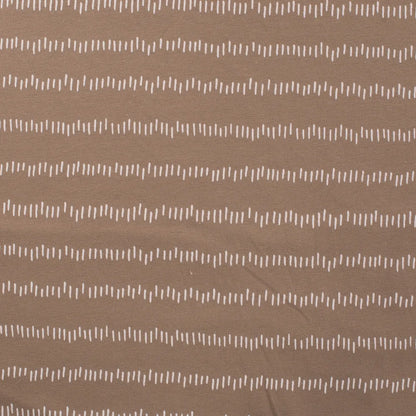 COUPON 1M20 JERSEY  DE COTON STRIPES TAUPE