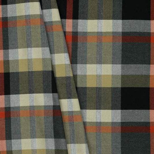 TARTAN GRIS/ORANGE/SABLE